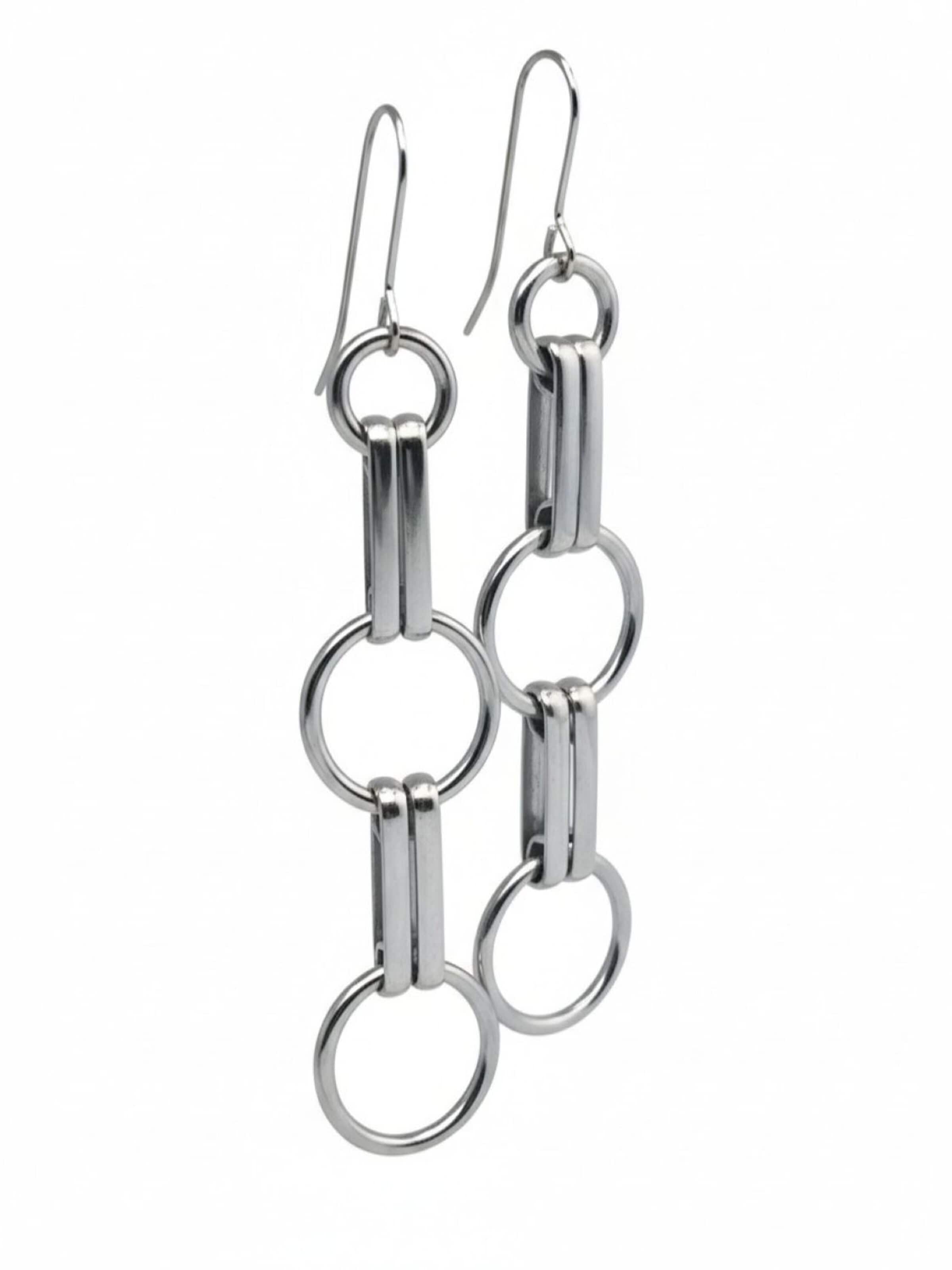 Gloria Mago Ohrringe 'Duplo Circle pendant in silver 10µ'‌‌‌‌‌‌‌ in Silber