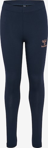 Hummel Skinny Leggings in Blue: front