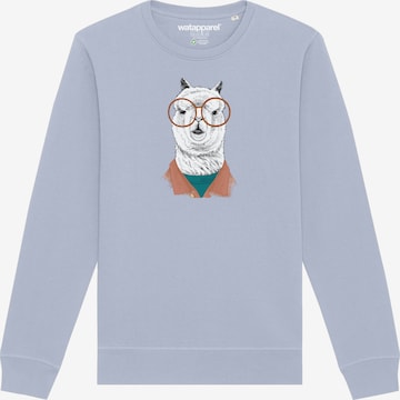 Watapparel Sweatshirt 'Lama' in Blue: front