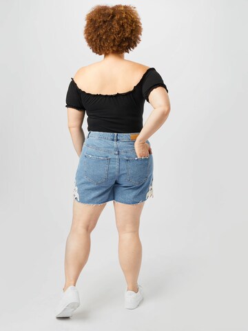 Vero Moda Curve Regular Shorts 'Nineteen' in Blau