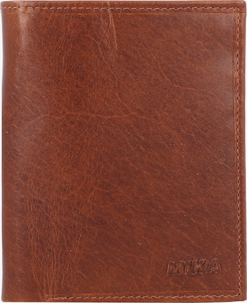 MIKA Wallet in Brown: front