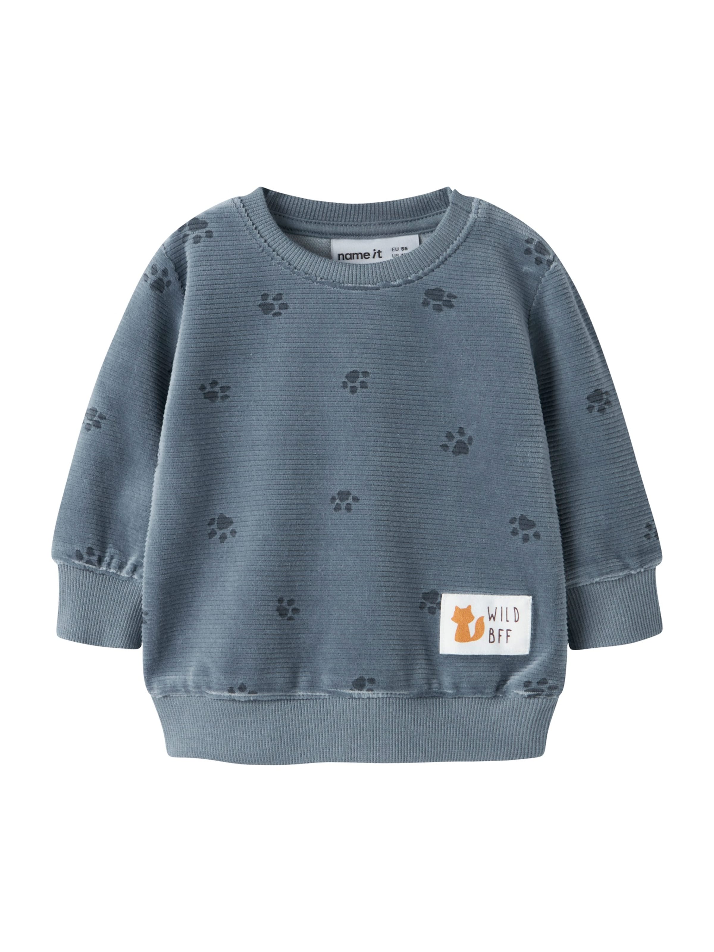 NAME IT - Sudadera 'NBMNORDEN VEL' en azul: frente