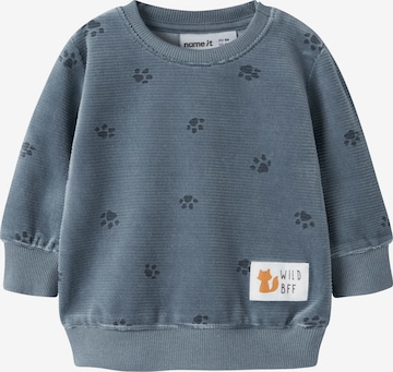 NAME IT - Sudadera 'NBMNORDEN VEL' en azul: frente