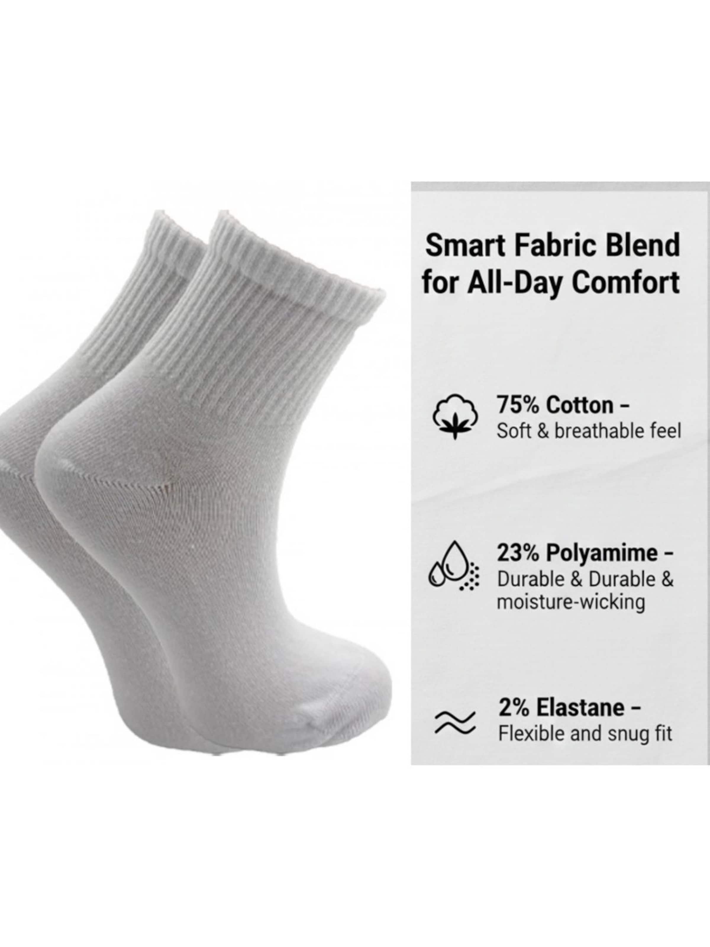 El Sueno - Calcetines 'Quarter Sportsocken' en blanco