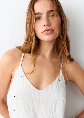 MANGO TEEN Dress 'Moss' in White