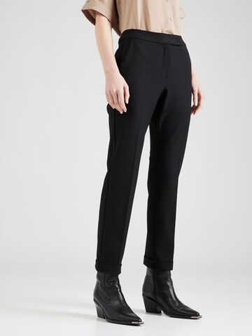 Coupe slim Pantalon à plis 'Monopoli' MAX&Co. en noir : devant