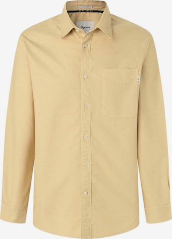 Pepe Jeans Regular fit Overhemd in Geel: voorkant