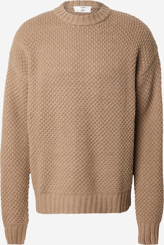 ABOUT YOU x Jaime Lorente Sweater 'Philipp' in Beige: front