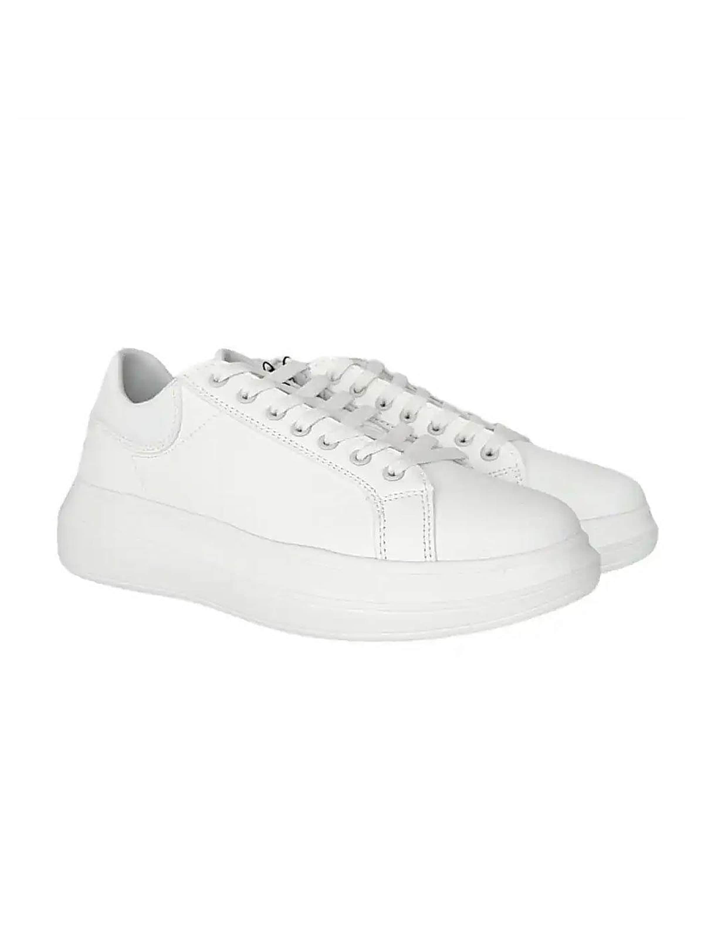 Chaussure à lacets ICON en blanc : devant