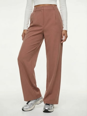 studioselect Zvonové kalhoty Kalhoty se sklady v pase 'Zoe' – hnědá: přední strana