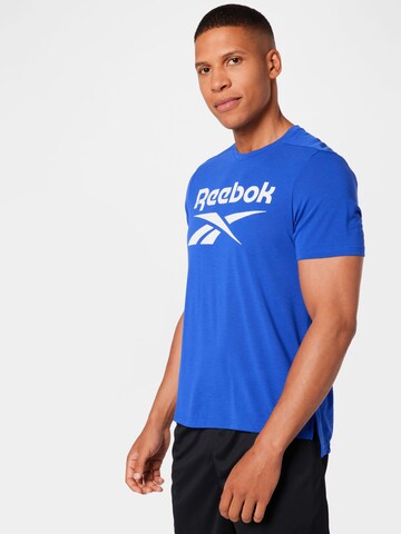 Reebok Klasický střih Funkční tričko – modrá: přední strana