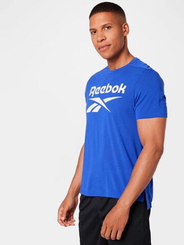 Reebok Regular fit Funkcionalna majica | modra barva: sprednja stran