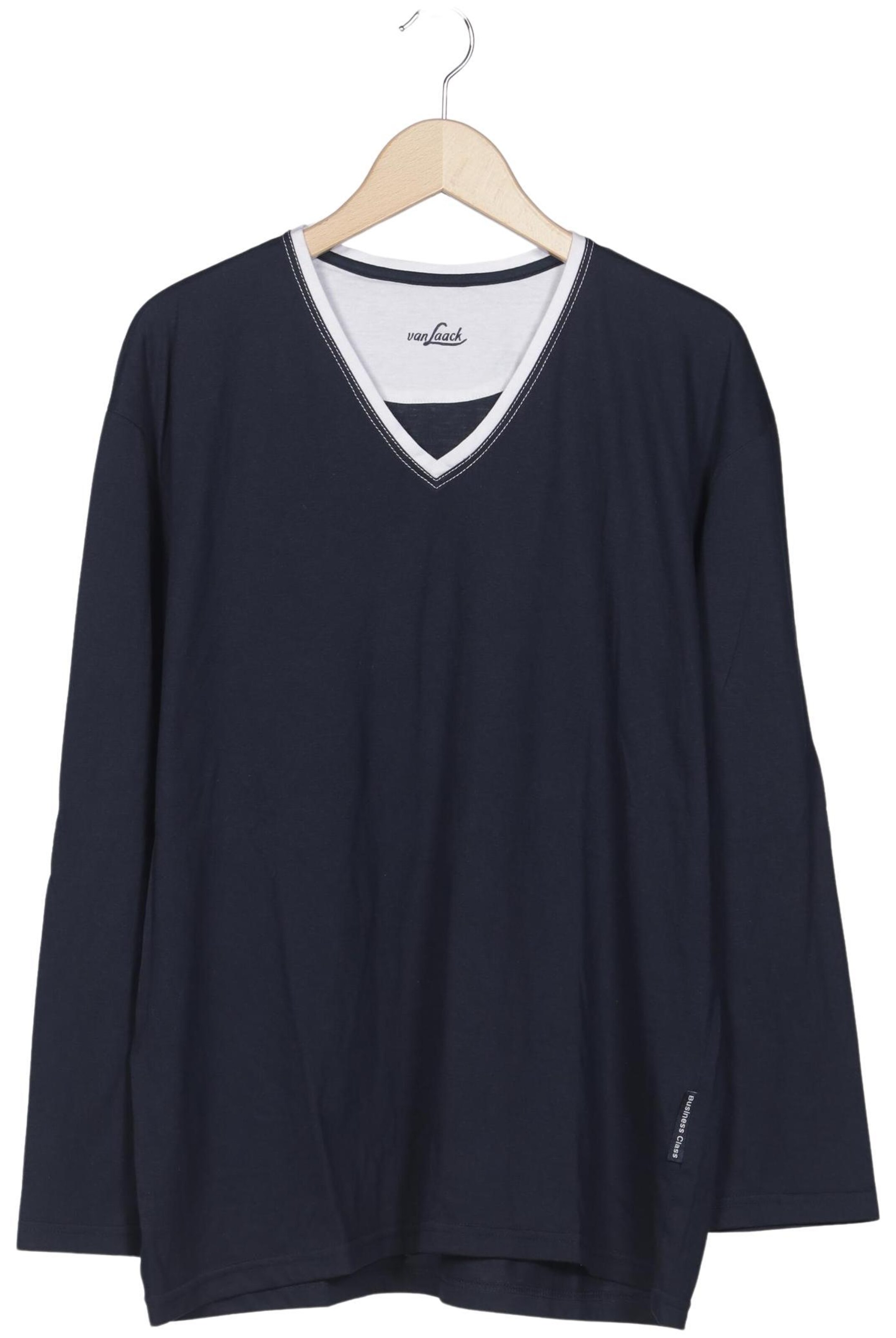 Van Laack Langarmshirt 4XL in Blau: Vorderseite