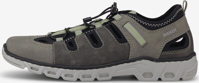 RIEKER Sneakers laag in de kleur Grijs / Lichtgrijs / Neongroen / Zwart, Productweergave