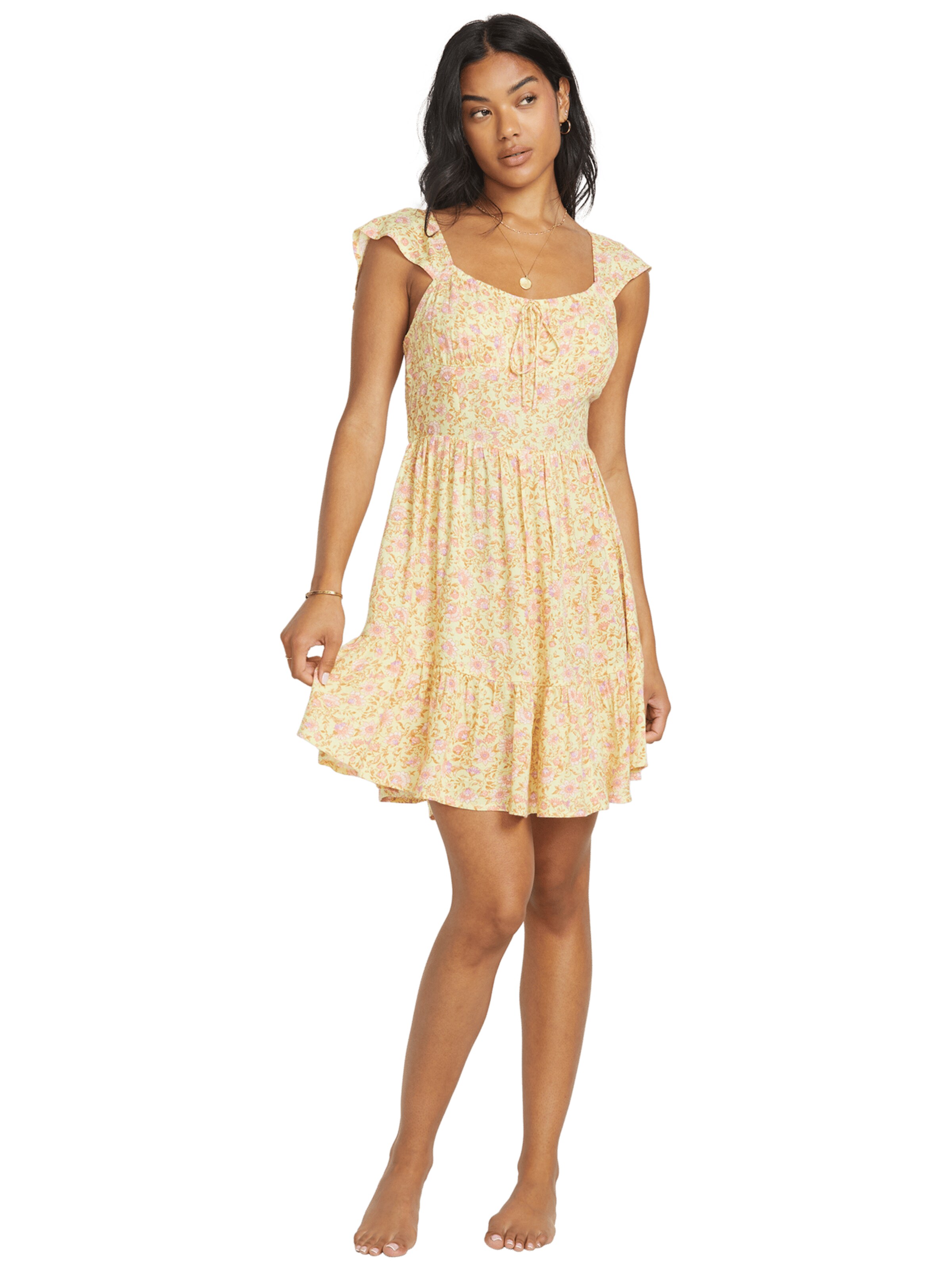 BILLABONG Jurk 'Sweet Bouquet' in Geel