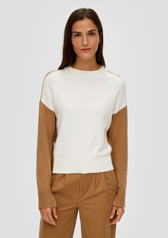 s.Oliver Pullover in Beige: Vorderseite