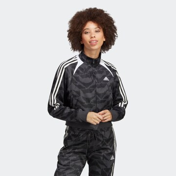 ADIDAS SPORTSWEAR Μπουφάν άσκησης 'Tiro Suit Up Lifestyle' σε γκρι: μπροστά