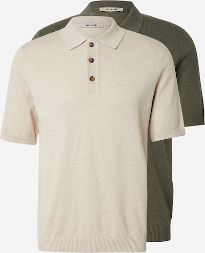 Only & Sons Neulepaita 'ONSLOUI' värissä meleerattu beige / tummanharmaa, Tuotenäkymä
