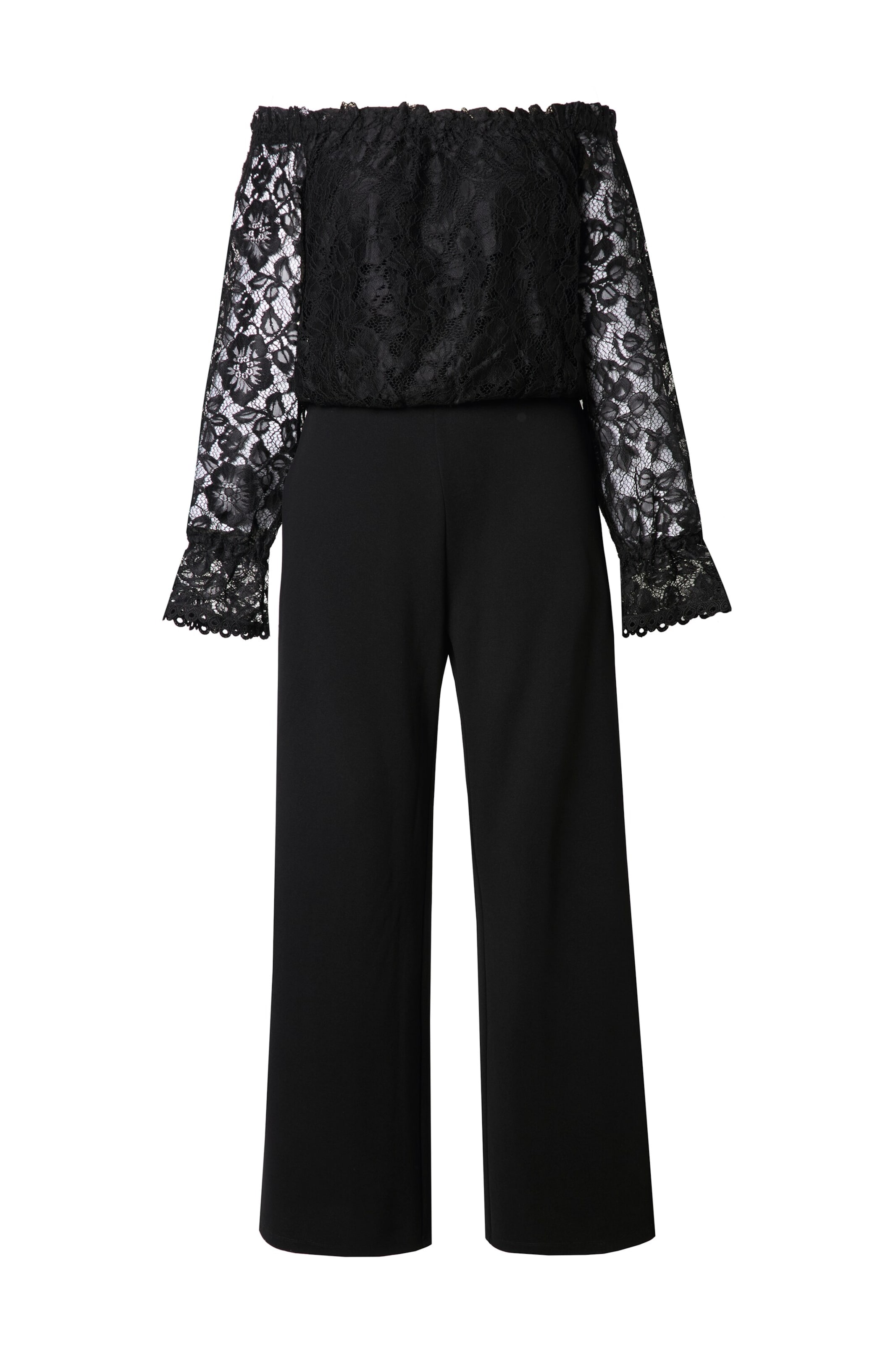 Ulla Popken Regular Jumpsuit in Black: front