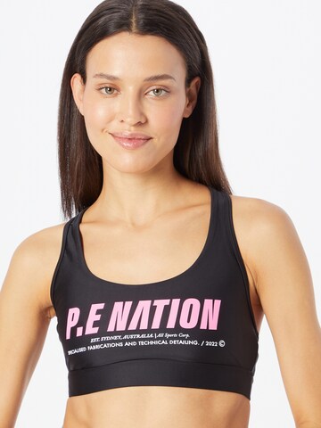 P.E Nation Bustier BH 'IN PLAY' in Zwart: voorkant