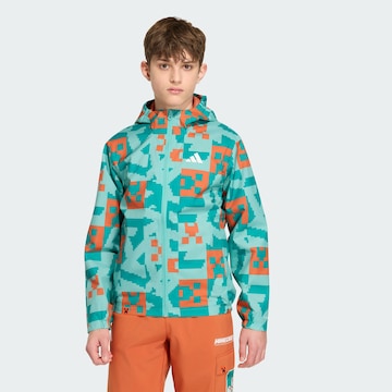 ADIDAS TERREX Funktionsjacke 'Adidas x Minecraft' in Blau: Vorderseite