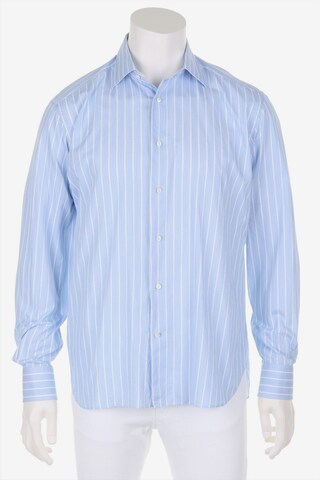 Ermenegildo Zegna Button Up Shirt in M in Blue: front