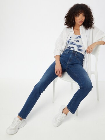 mėlyna LEVI'S ® Prigludęs Džinsai '724 High Rise Straight'