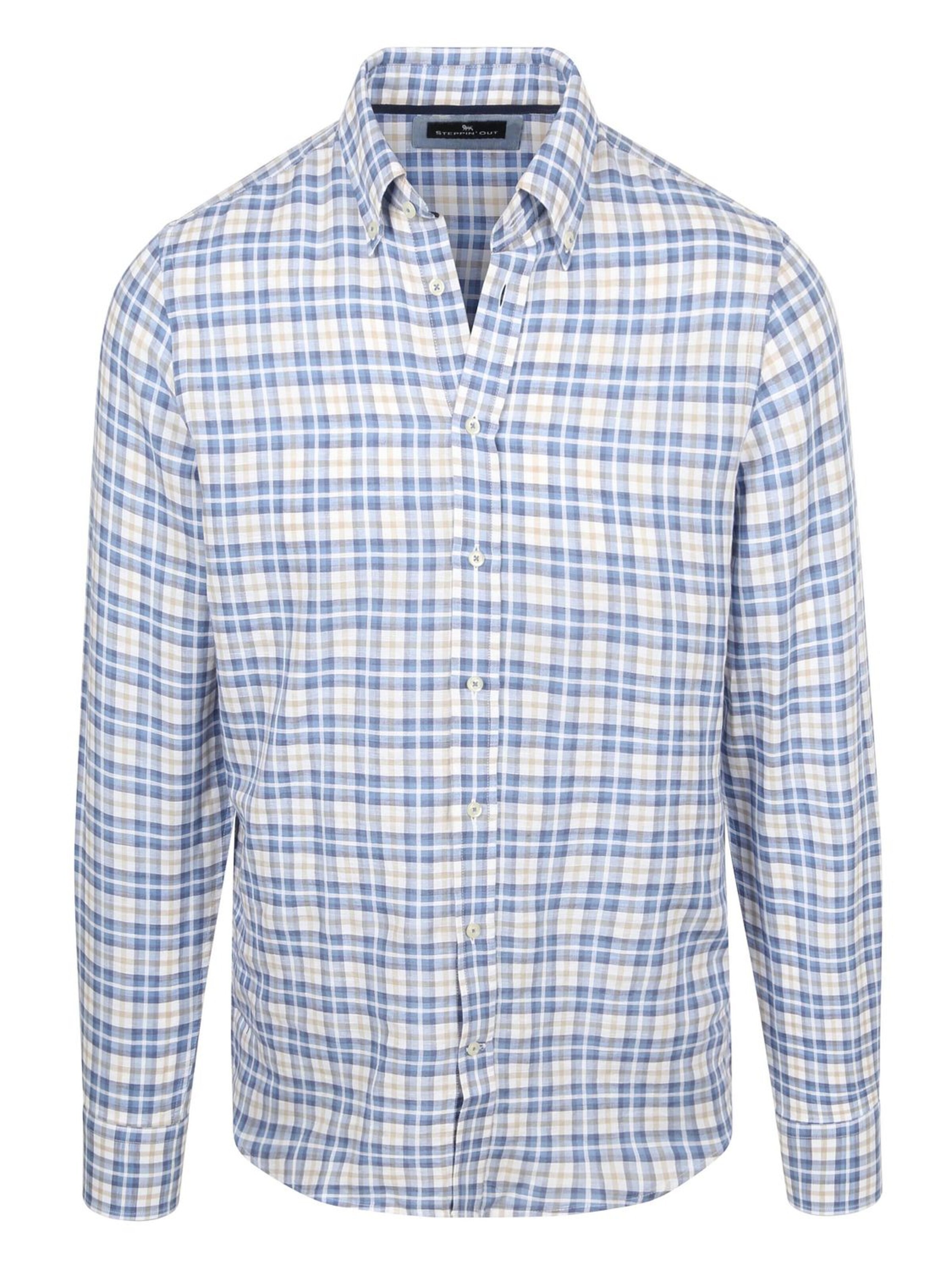 Steppin' out Regular fit Overhemd in Blauw: voorkant
