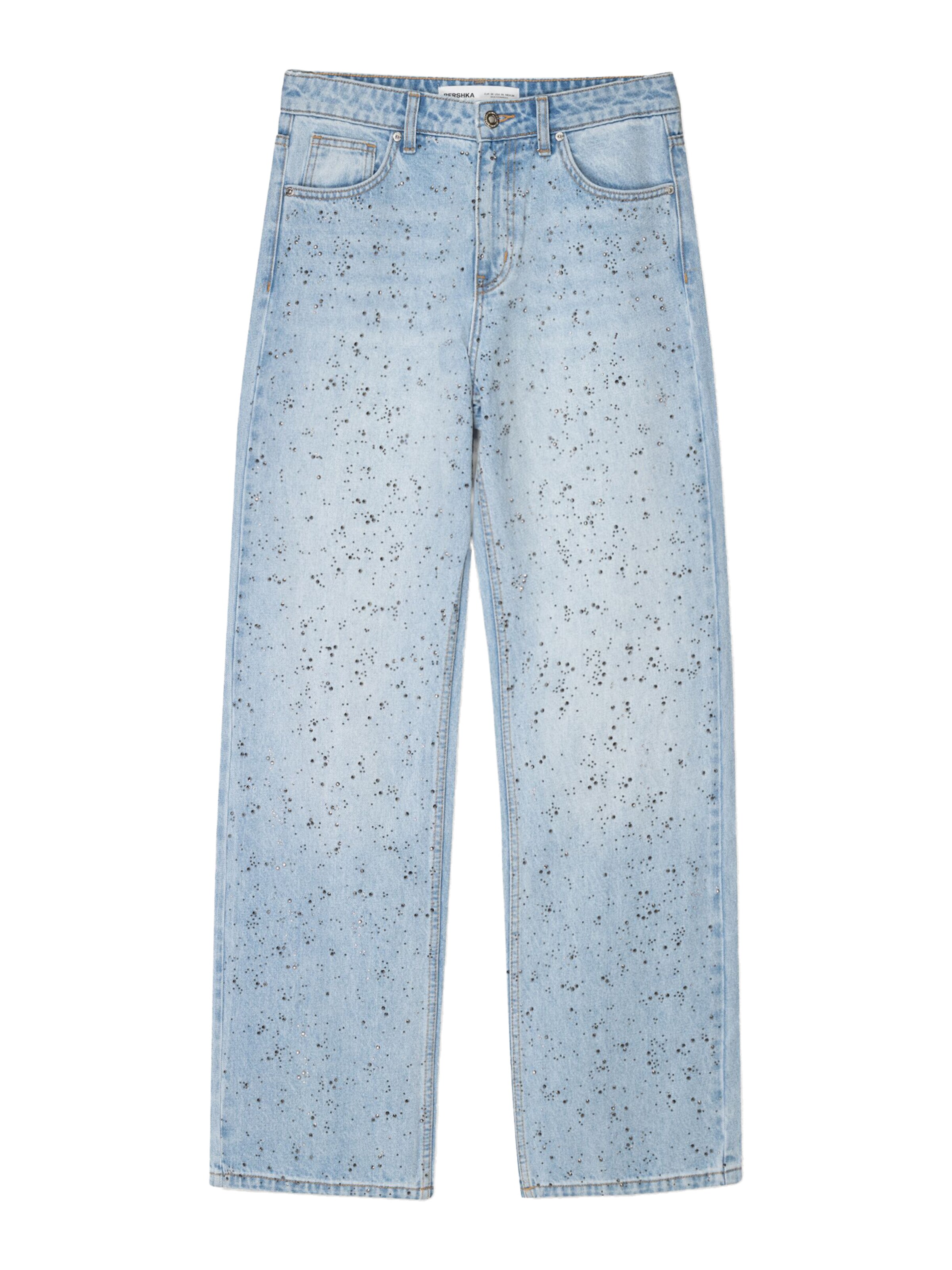 Bershka Loosefit Džíny '90'S' – modrá: přední strana