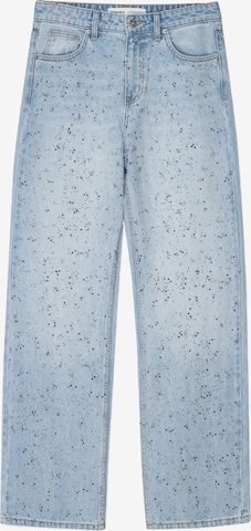 BershkaLoosefit Traperice '90'S' - plava boja: prednji dio