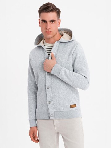 Ombre Sweatvest 'OM-SSZP-0186' in Grijs