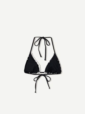 Bershka Triangel Bikinitop in Schwarz