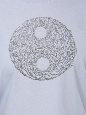 Life-Tree Oversizeshirt 'Organic Fairwear Oversized Shirt Women YinYang Light Blue'‌‌ in Blau