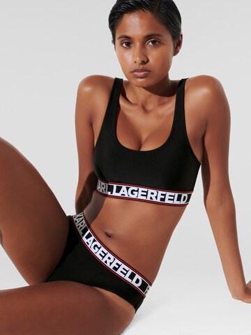 Karl Lagerfeld Bygelfri Bikiniöverdel i svart