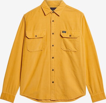 Superdry Regular fit Button Up Shirt in Yellow: front