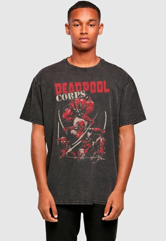 ABSOLUTE CULT T-Shirt 'Deadpool - Family Corps' in Schwarz: Vorderseite