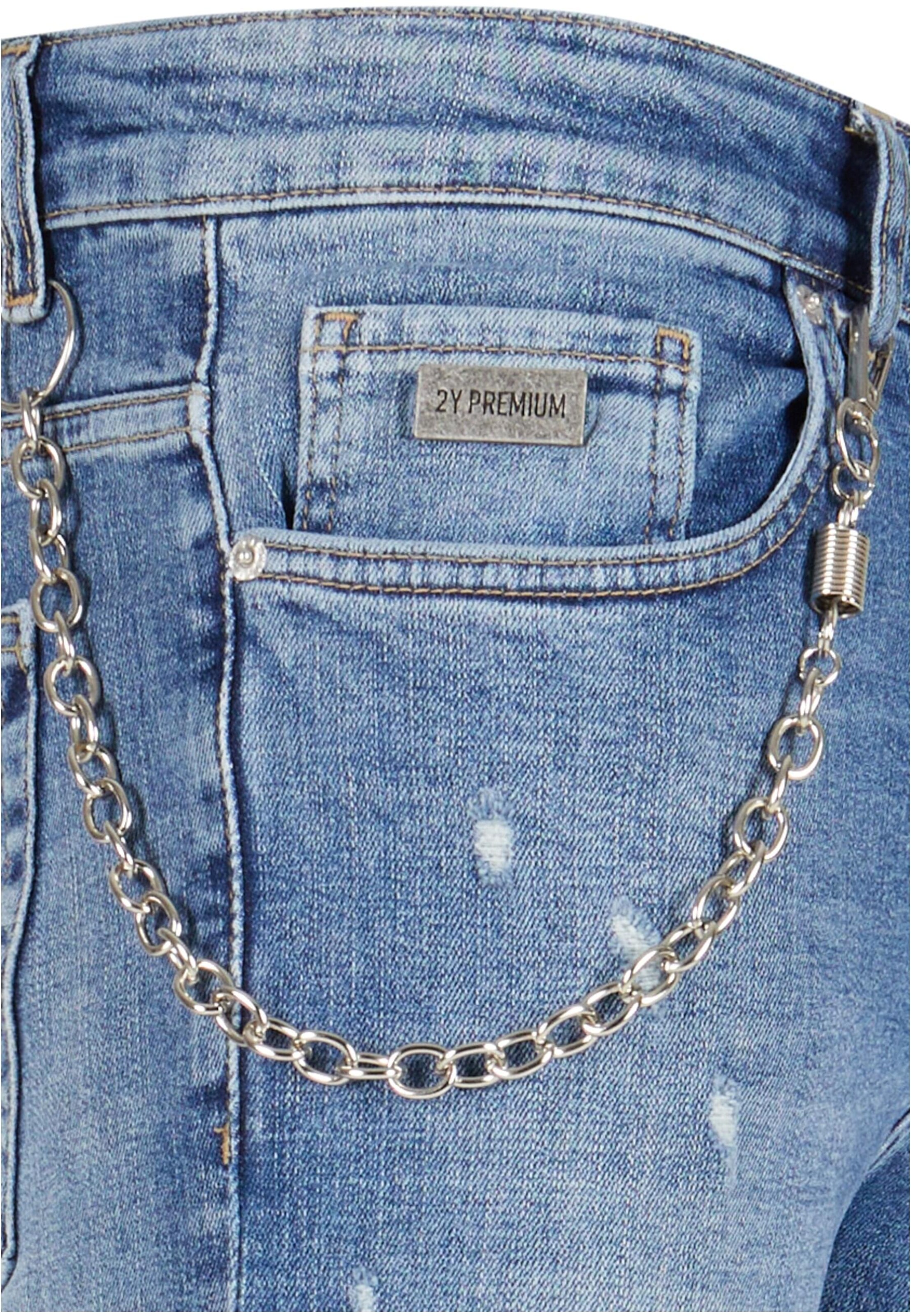 2Y Premium Tapered Jeans in Blue