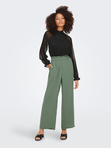 JDY Loose fit Trousers 'Gry' in Green