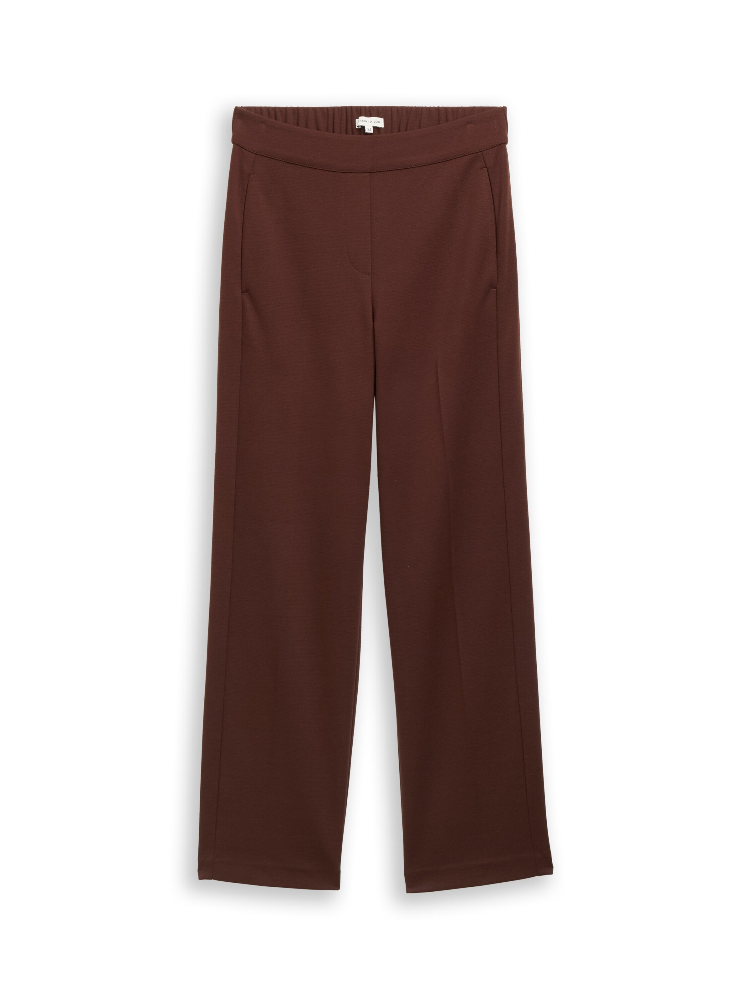 TOM TAILOR Regular Trousers in Brown: front