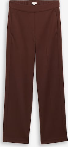 TOM TAILOR Trousers in Brown: front