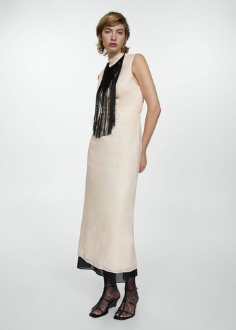 MANGO Evening Dress 'Oslo' in Beige