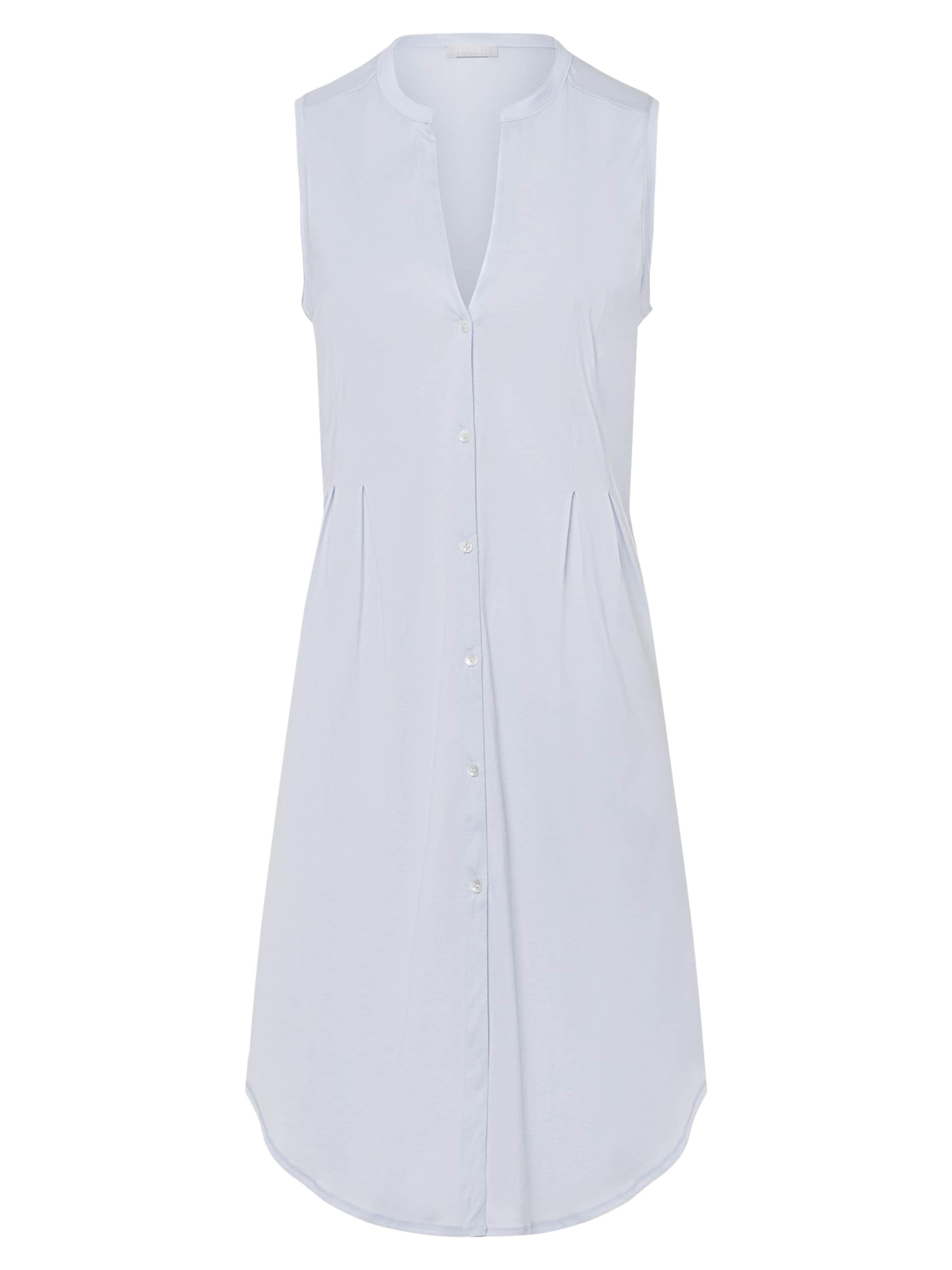 Hanro Nightgown 'Cotton Deluxe' in Blue: front