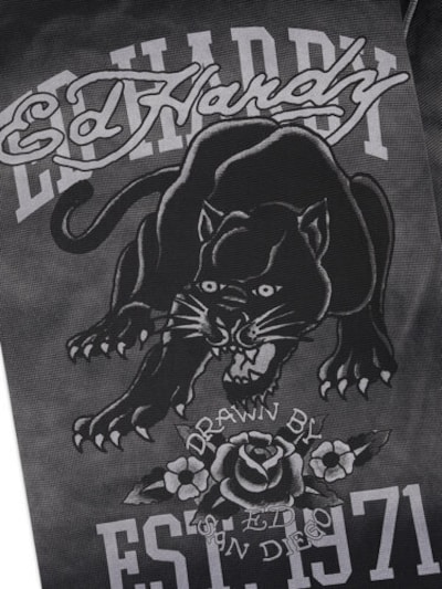 Ed Hardy Shirt 'Panther' in Grey / Black / Off white, Item view