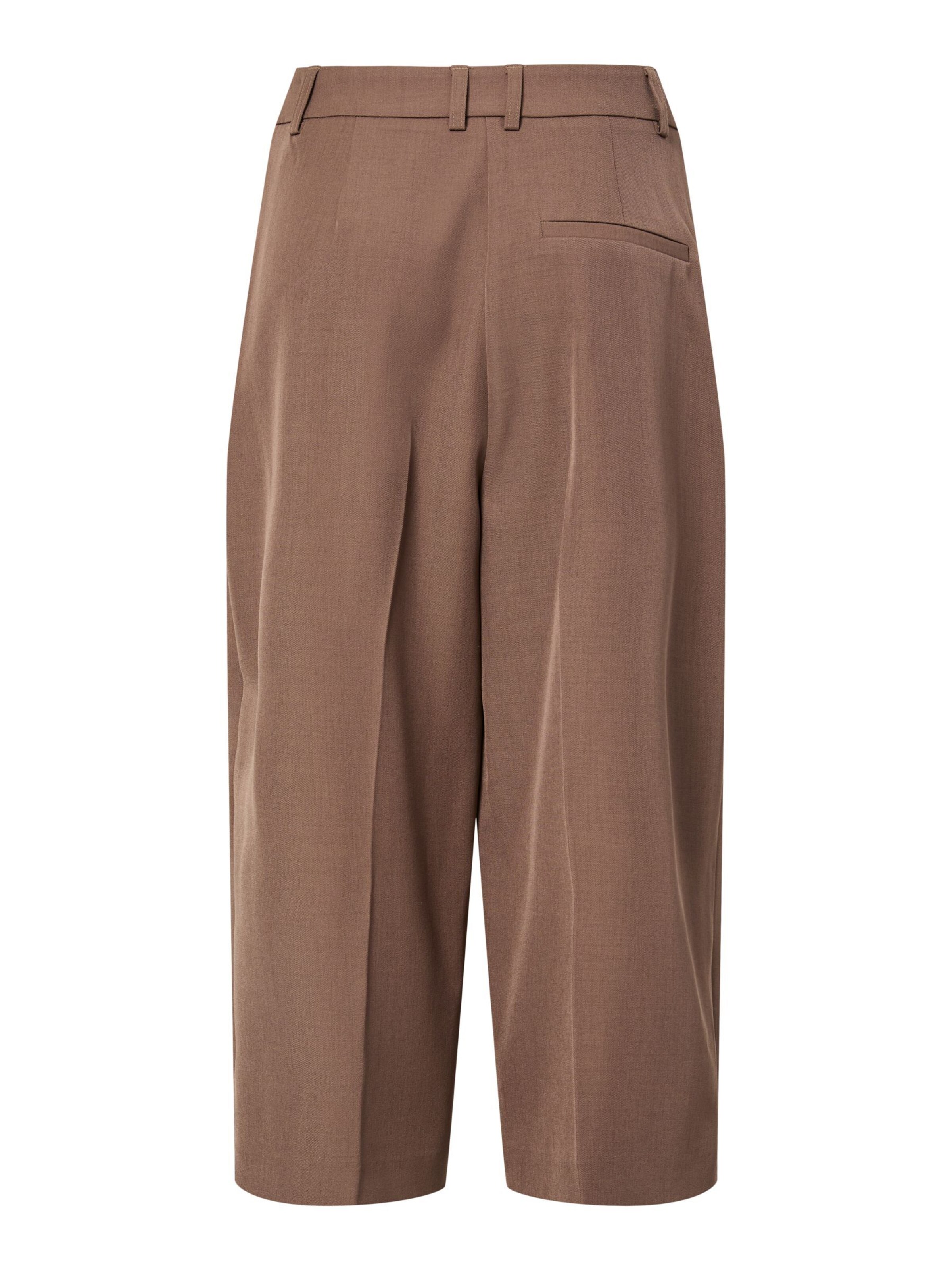 PIECES Regular Pantalon 'PCBlossom' in Bruin