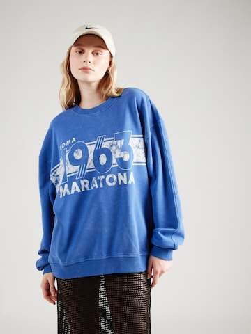 TOPSHOP Sweatshirt '1863 Maratona' in Blue: front