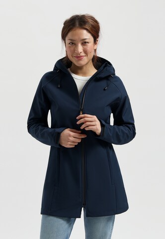 Travelin Between-Season Jacket 'Tuula' in Blue: front