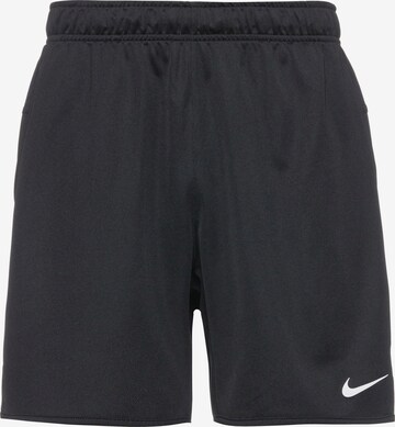 NIKE Regular Workout Pants in Black: front