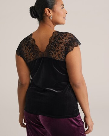 juoda WE Fashion Marškinėliai