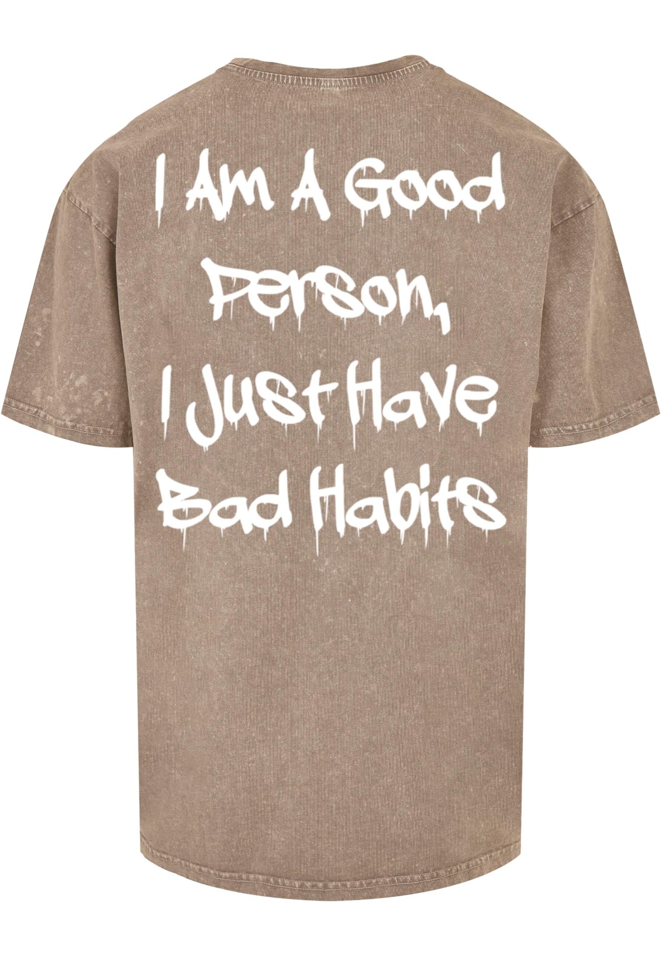 Merchcode Shirt 'Bad Habits' in Bruin