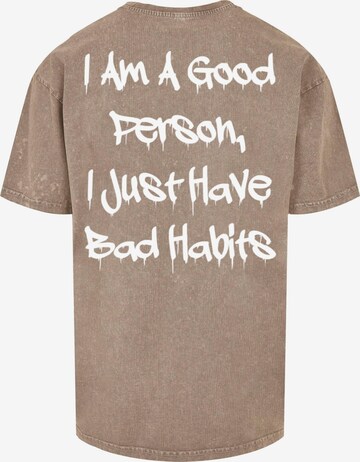 Merchcode Shirt 'Bad Habits' in Bruin